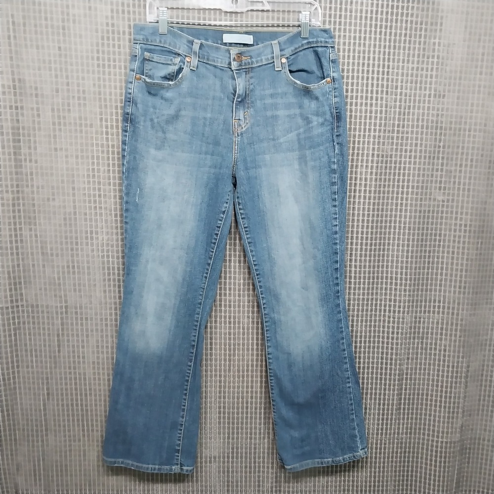 Levi's Womens 515 Boot Cut Jeans Flap Pocket Stretch 12 S/C Blue
